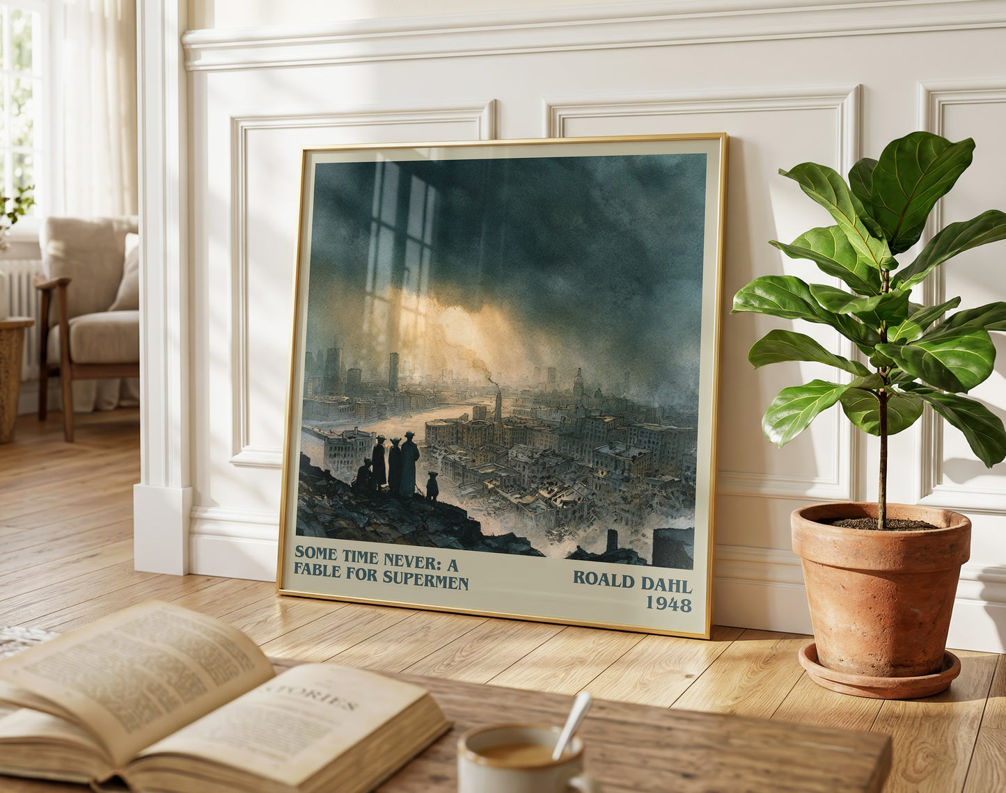 Some Time Never: A Fable For Supermen by Roald Dahl | Square Bookish Poster | Inspired Fan Art Print | Free Delivery