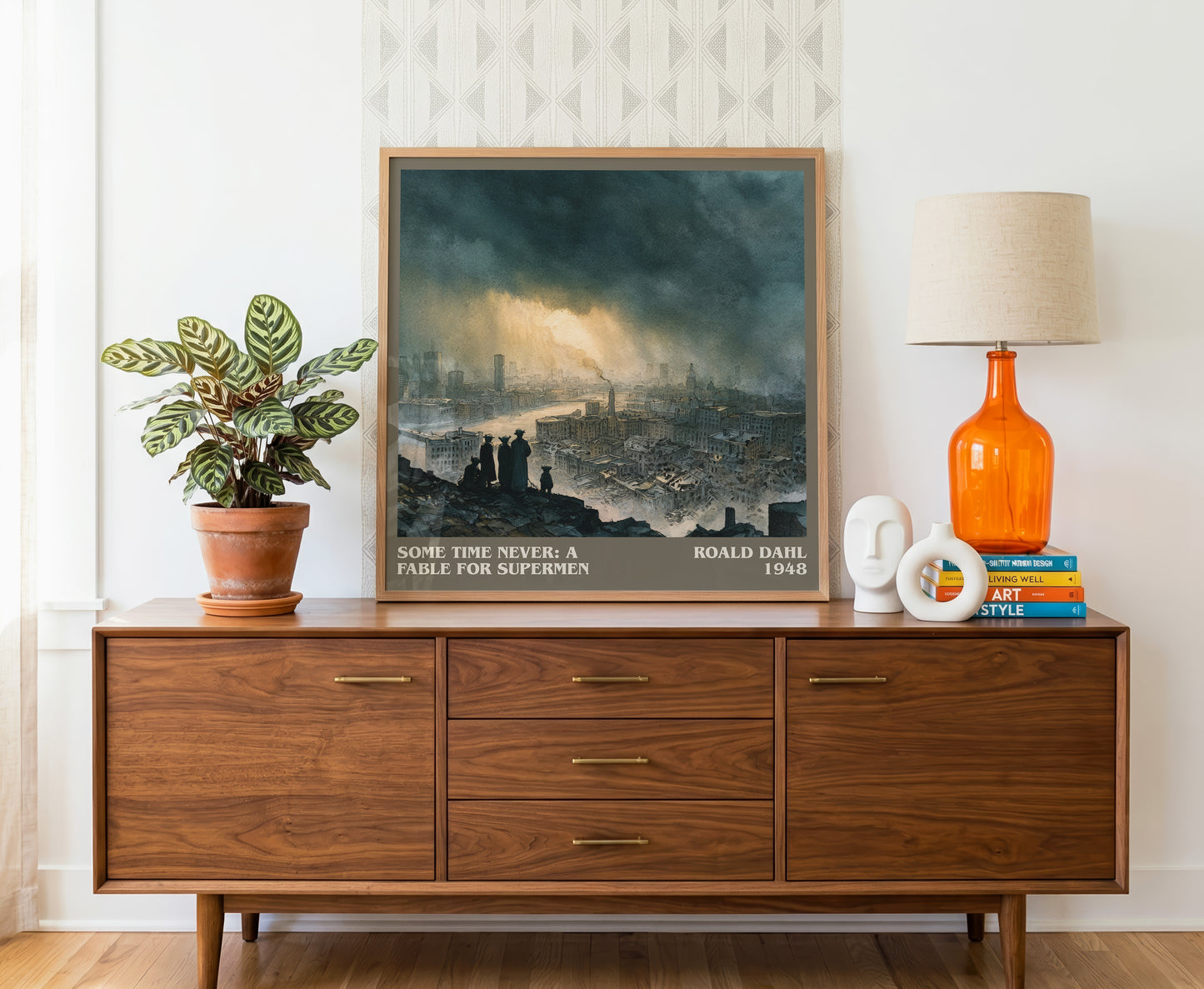 Some Time Never: A Fable For Supermen by Roald Dahl | Square Bookish Poster | Inspired Fan Art Print | Free Delivery