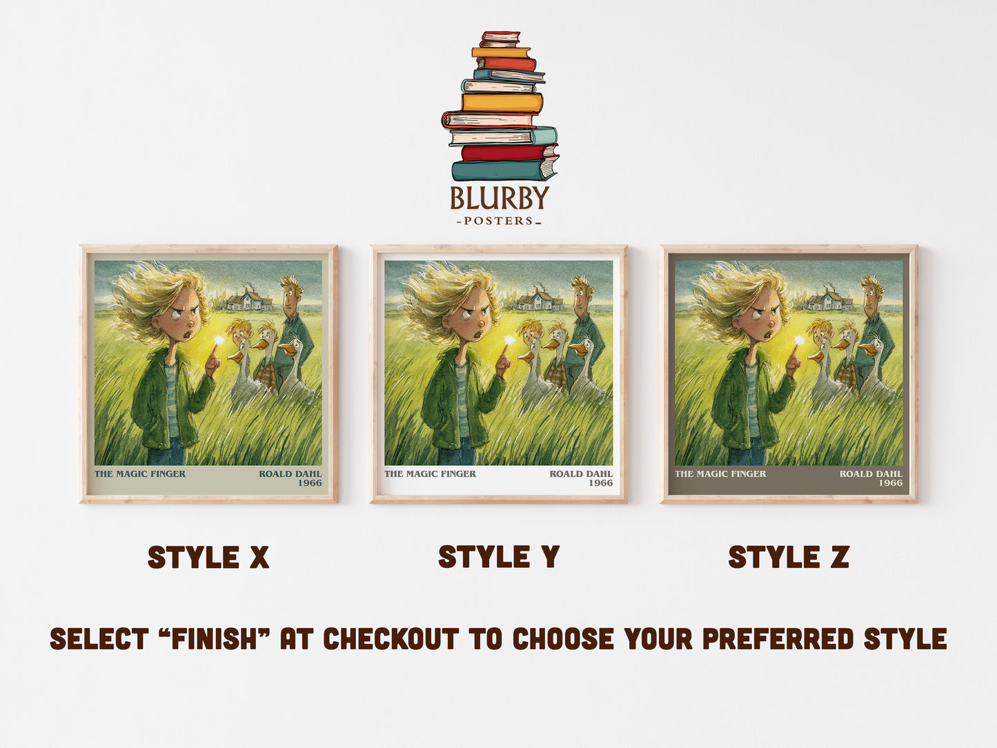 The Magic Finger by Roald Dahl | Square Bookish Poster | Inspired Fan Art Print | Free Delivery