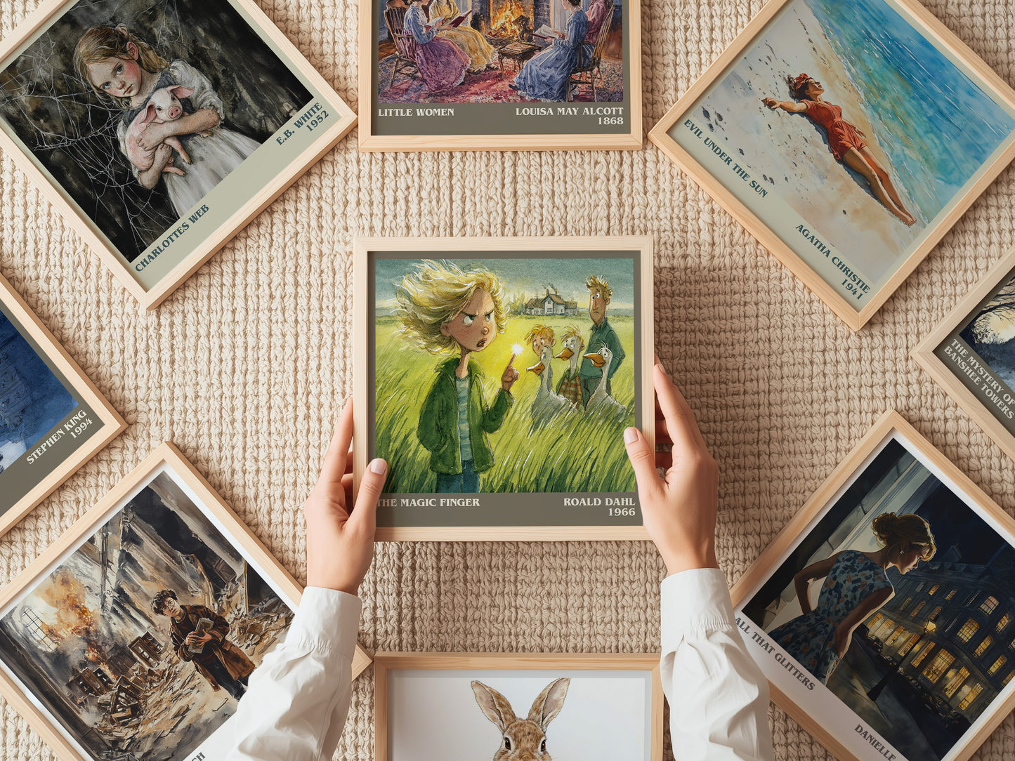 The Magic Finger by Roald Dahl | Square Bookish Poster | Inspired Fan Art Print | Free Delivery