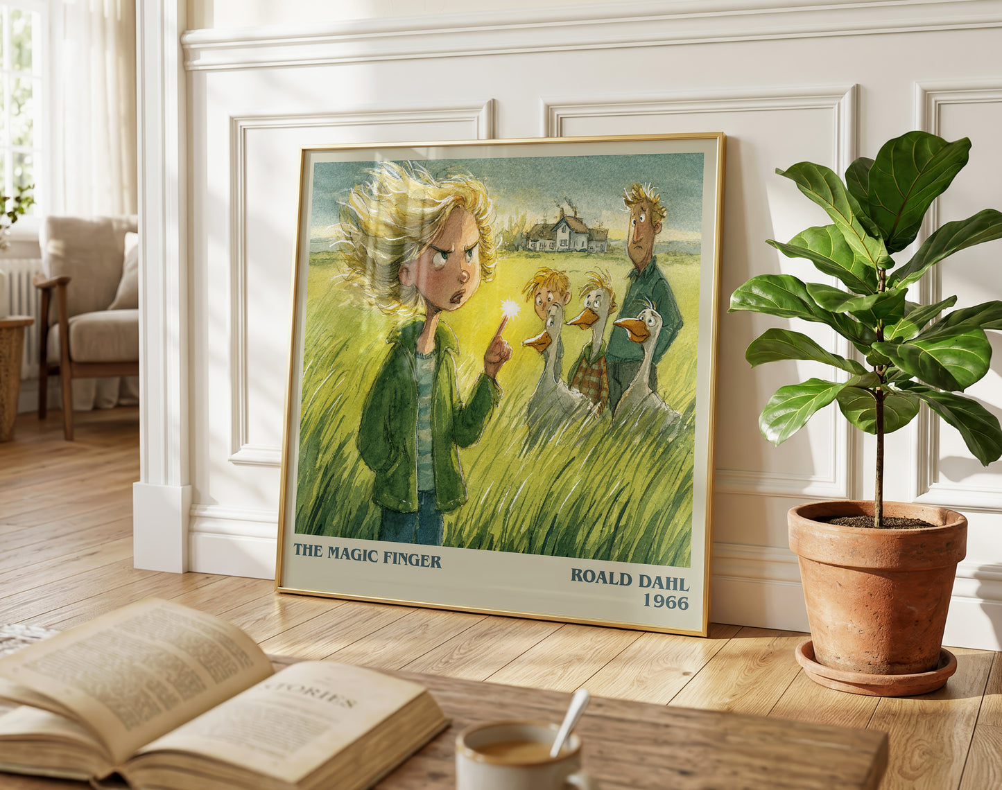 The Magic Finger by Roald Dahl | Square Bookish Poster | Inspired Fan Art Print | Free Delivery