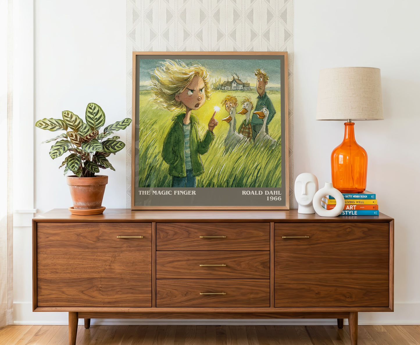 The Magic Finger by Roald Dahl | Square Bookish Poster | Inspired Fan Art Print | Free Delivery