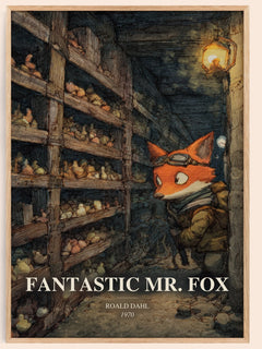 Fantastic Mr. Fox Book Watercolour Illustration by Roald Dahl