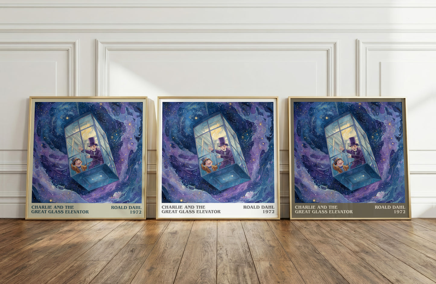 Charlie And The Great Glass Elevator by Roald Dahl | Square Bookish Poster | Inspired Fan Art Print | Free Delivery