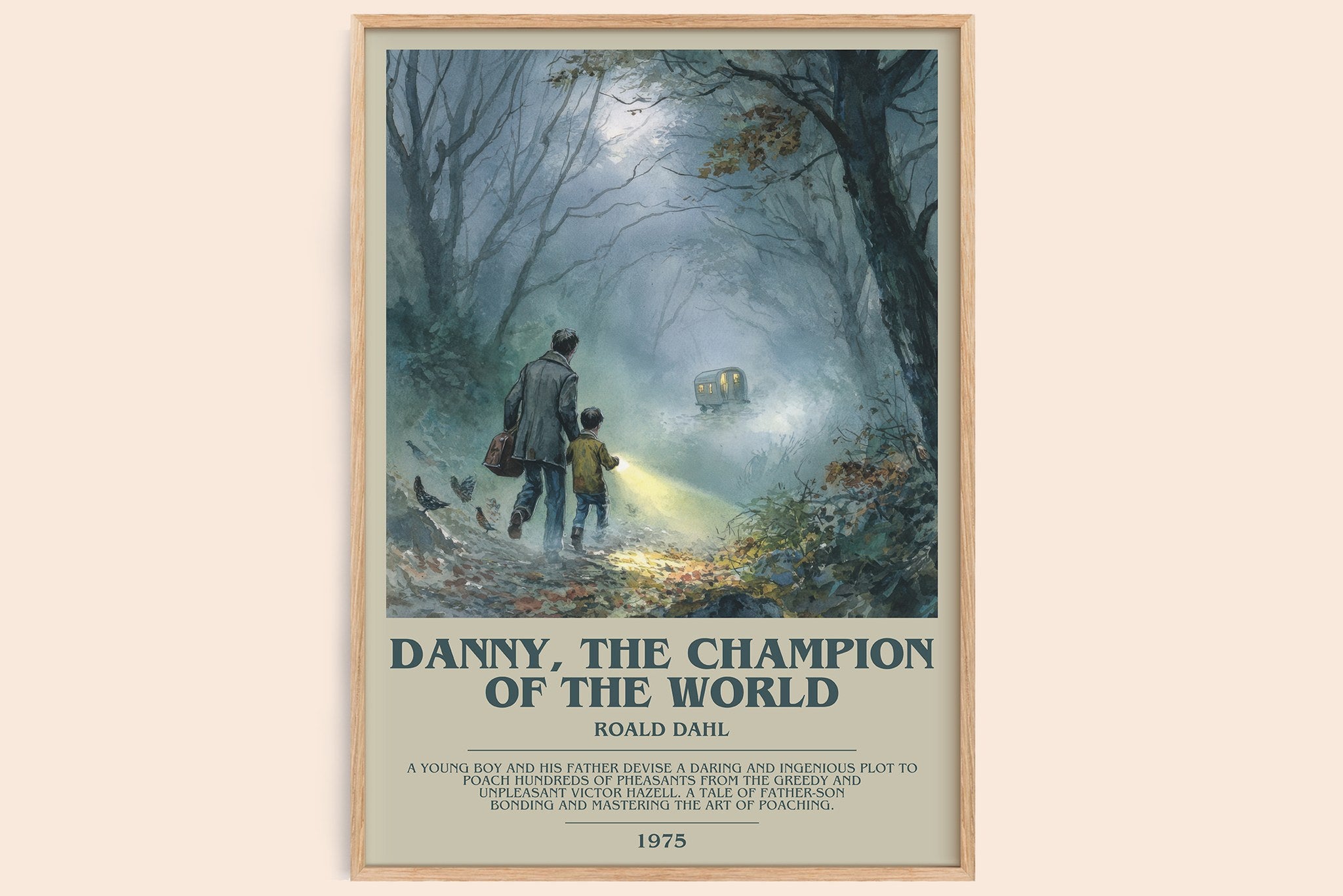 Danny, The Champion Of The World Bookish Wall Art by Roald Dahl