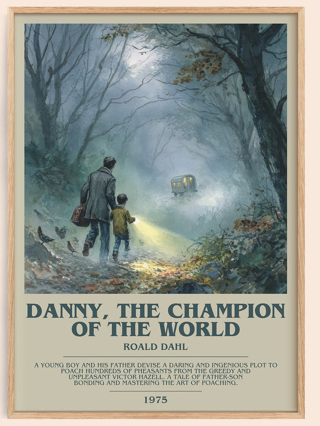 Danny, The Champion Of The World Bookish Wall Art by Roald Dahl