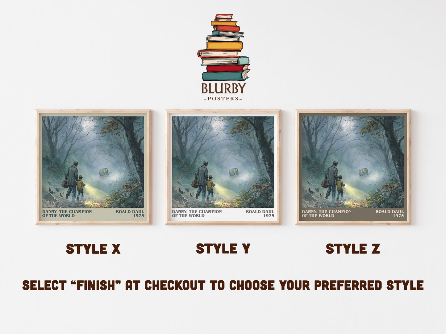 Danny, The Champion Of The World by Roald Dahl | Square Bookish Poster | Inspired Fan Art Print | Free Delivery