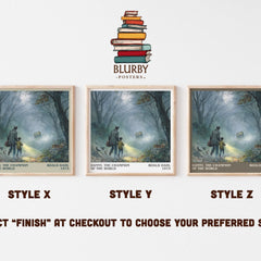 Danny, The Champion Of The World Literary Art Print by Roald Dahl – Style X, Y and Z square prints side by side – choose your finish
