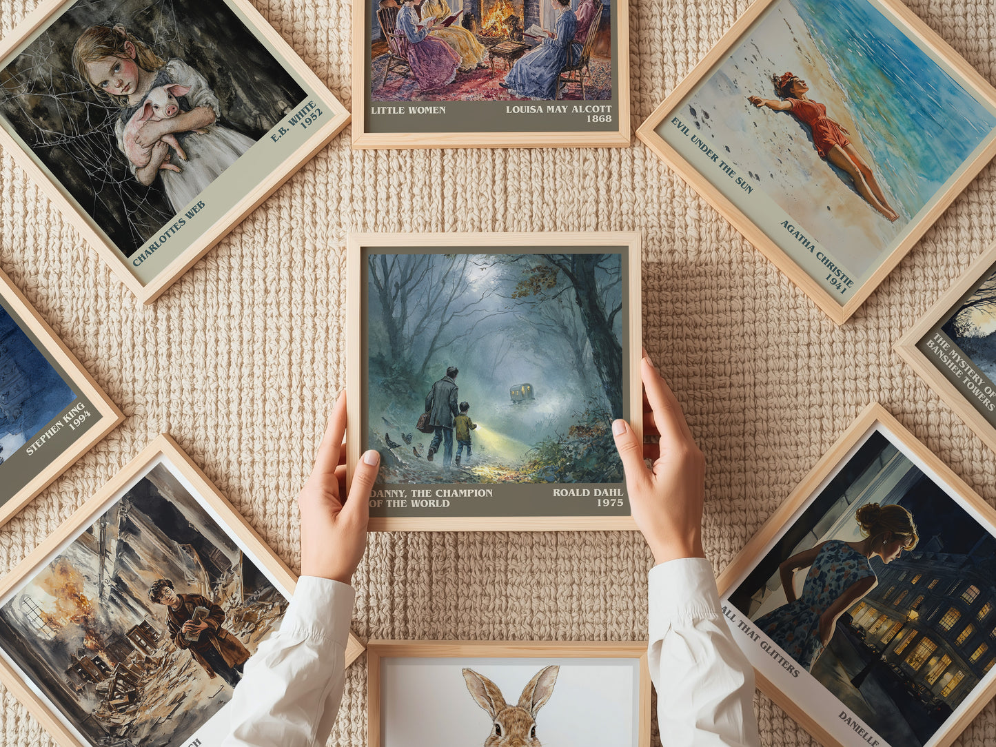 Danny, The Champion Of The World by Roald Dahl | Square Bookish Poster | Inspired Fan Art Print | Free Delivery