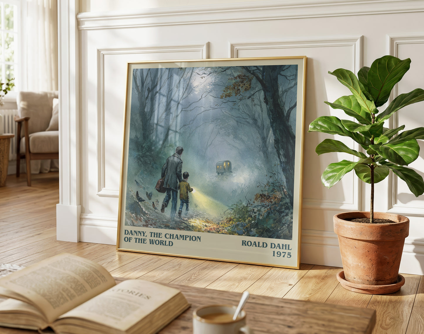 Danny, The Champion Of The World by Roald Dahl | Square Bookish Poster | Inspired Fan Art Print | Free Delivery