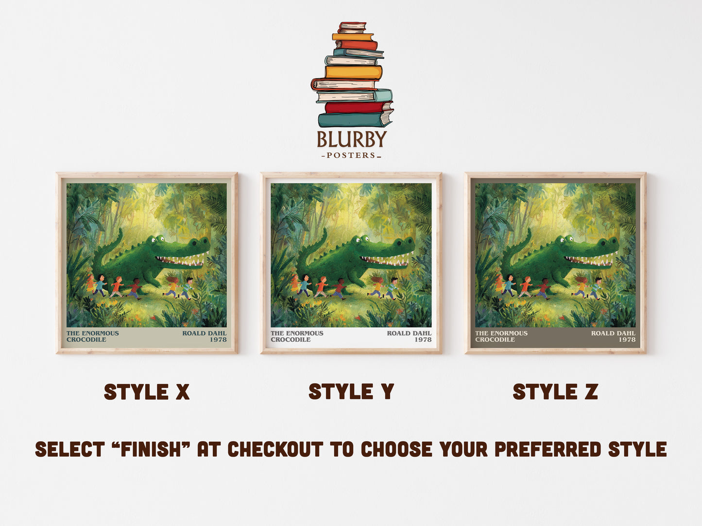 The Enormous Crocodile by Roald Dahl | Square Bookish Poster | Inspired Fan Art Print | Free Delivery