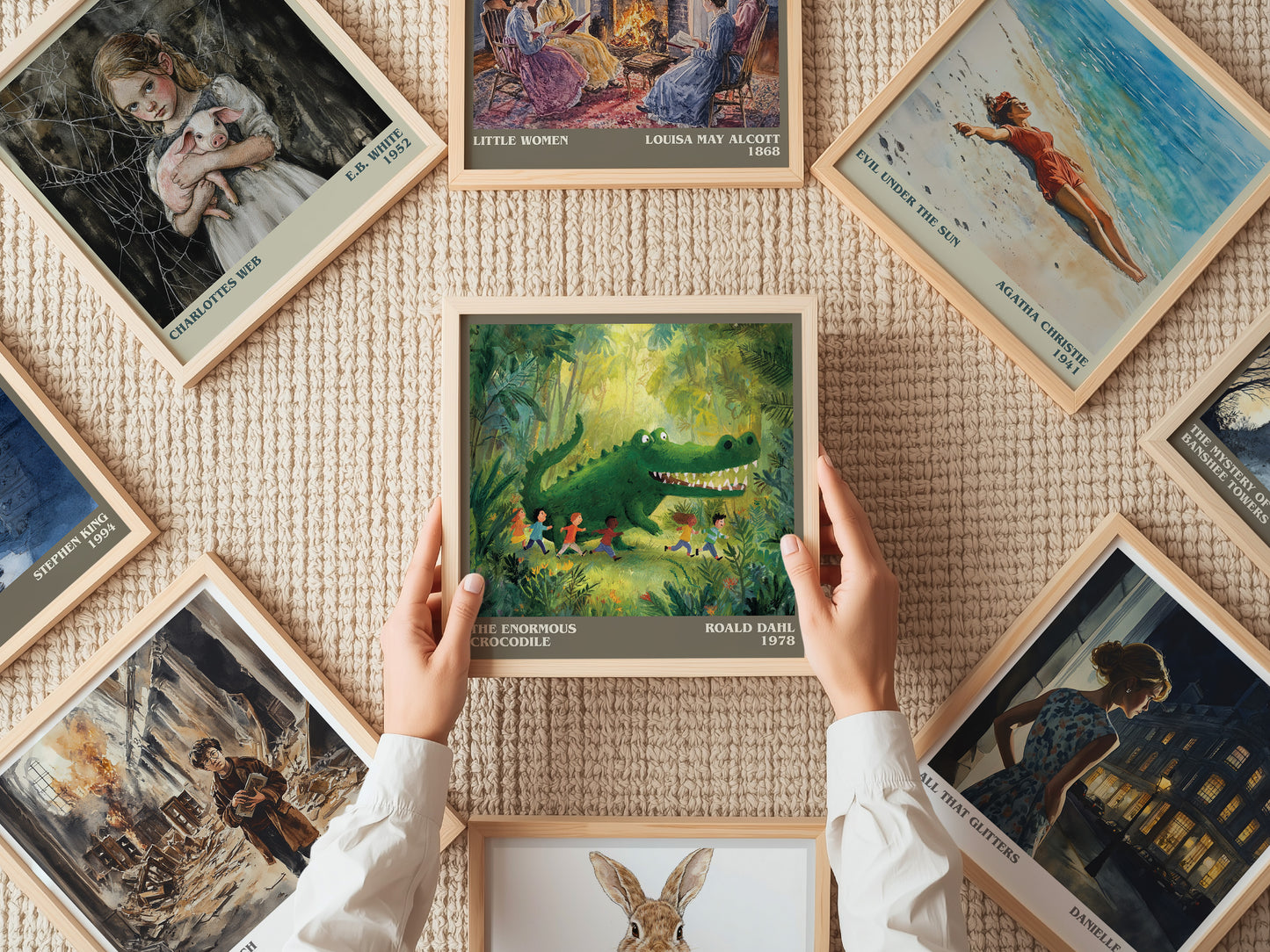 The Enormous Crocodile by Roald Dahl | Square Bookish Poster | Inspired Fan Art Print | Free Delivery