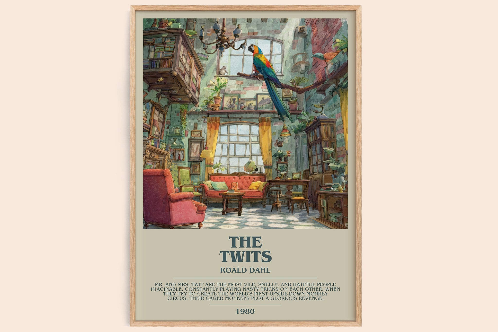 The Twits Bookish Wall Art by Roald Dahl