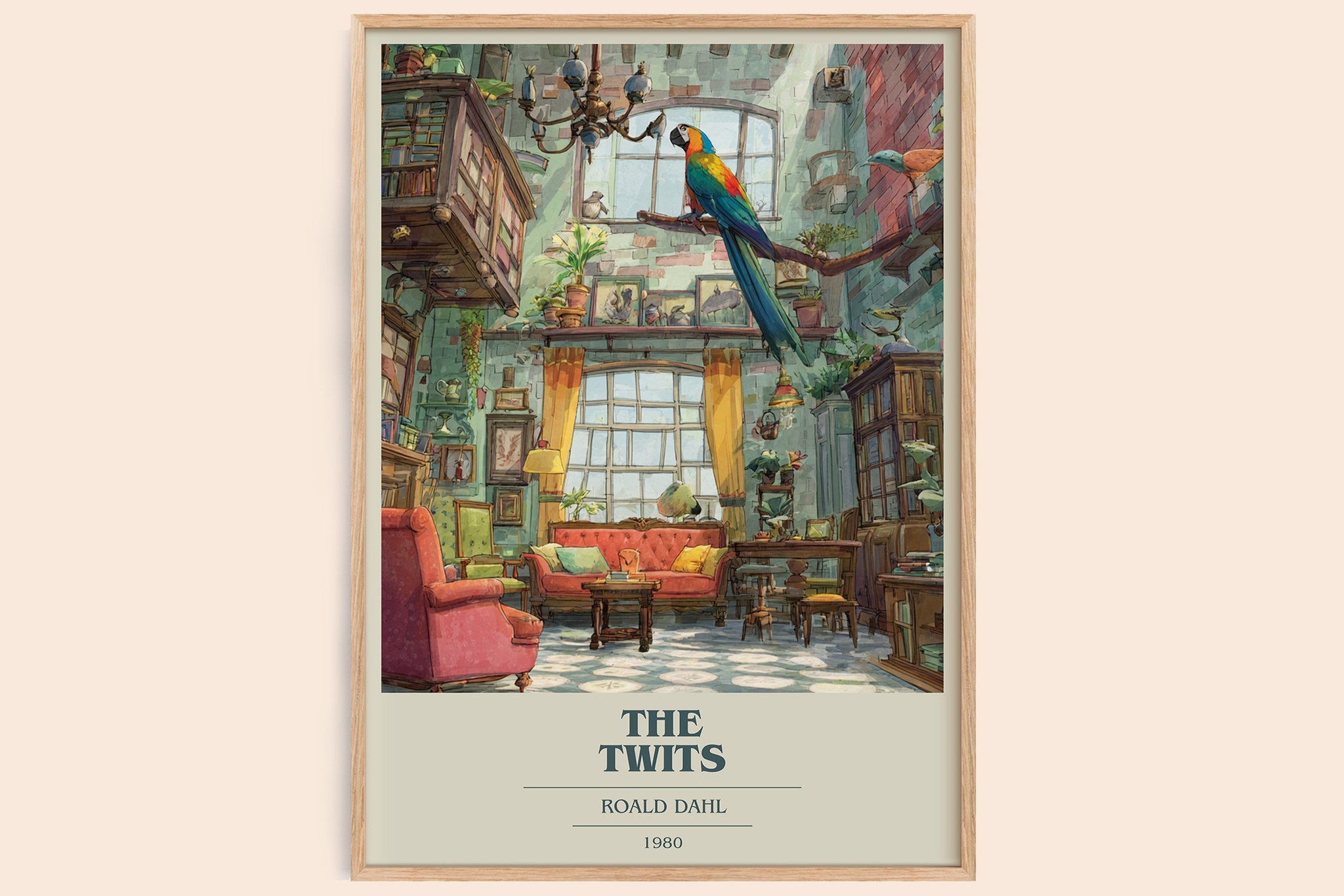The Twits Book Cover Poster by Roald Dahl