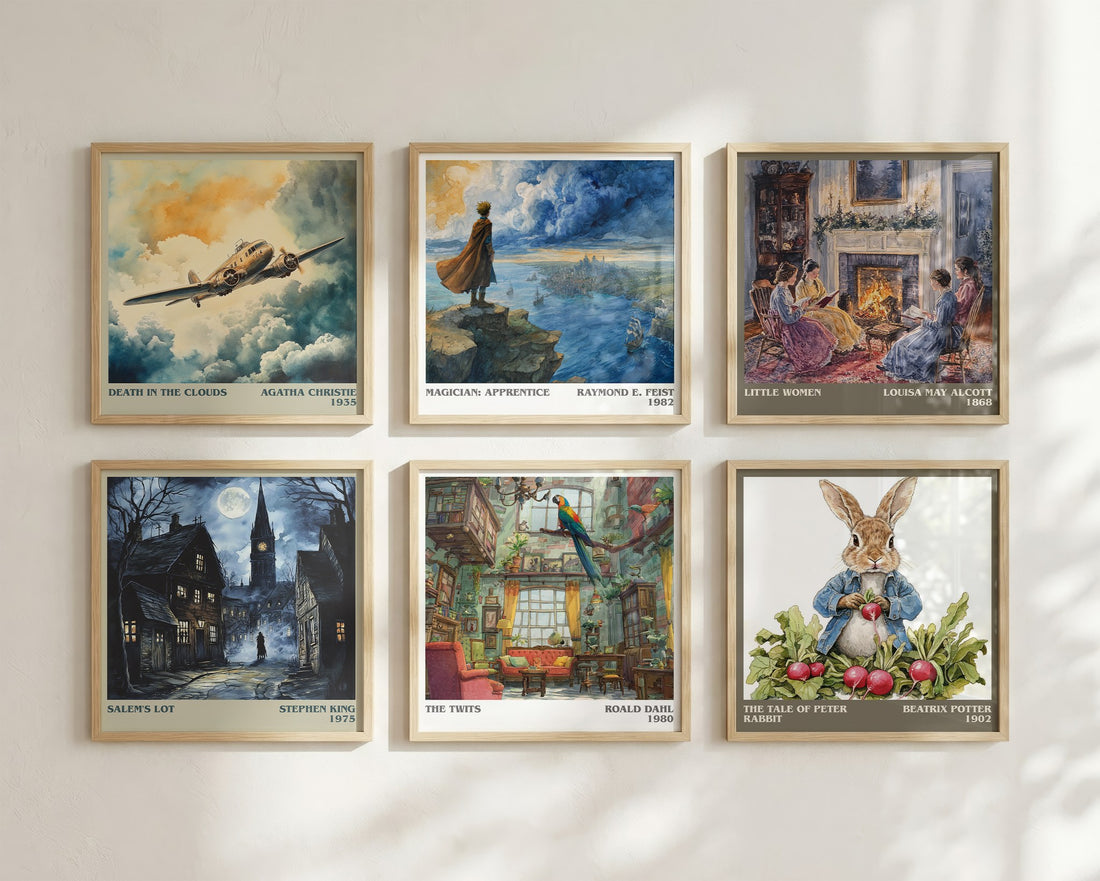 The Twits Literary Art Print by Roald Dahl – square print in a six-frame gallery wall