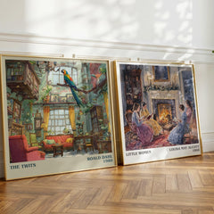 The Twits Literary Art Print by Roald Dahl – large square framed print leaning against a wall
