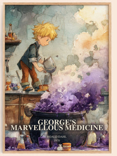 George'S Marvellous Medicine Book Watercolour Illustration by R. Dahl