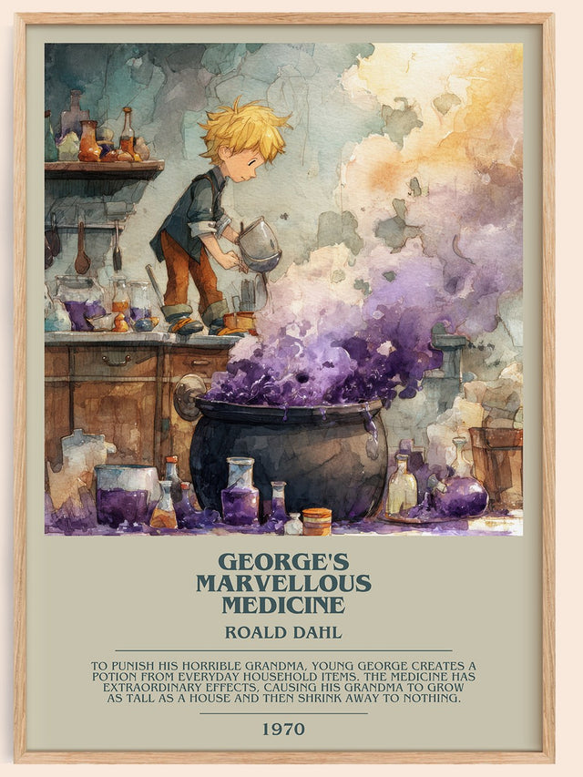 George's Marvellous Medicine Bookish Wall Art by Roald Dahl