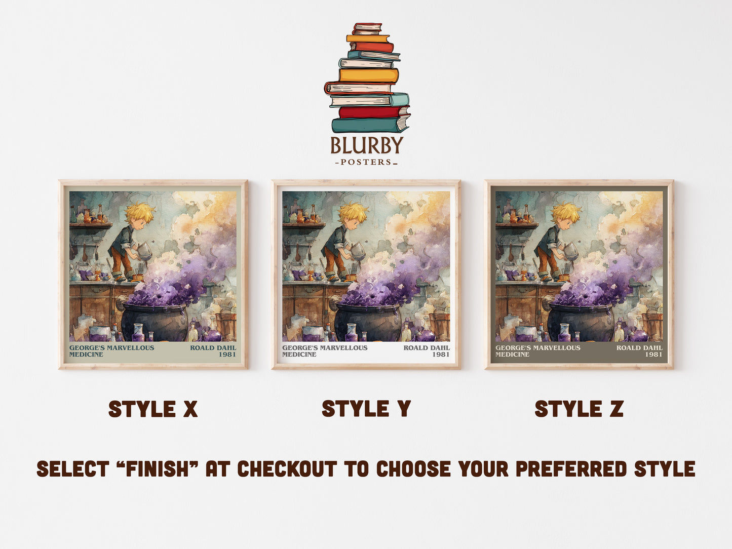 George's Marvellous Medicine by Roald Dahl | Square Bookish Poster | Inspired Fan Art Print | Free Delivery