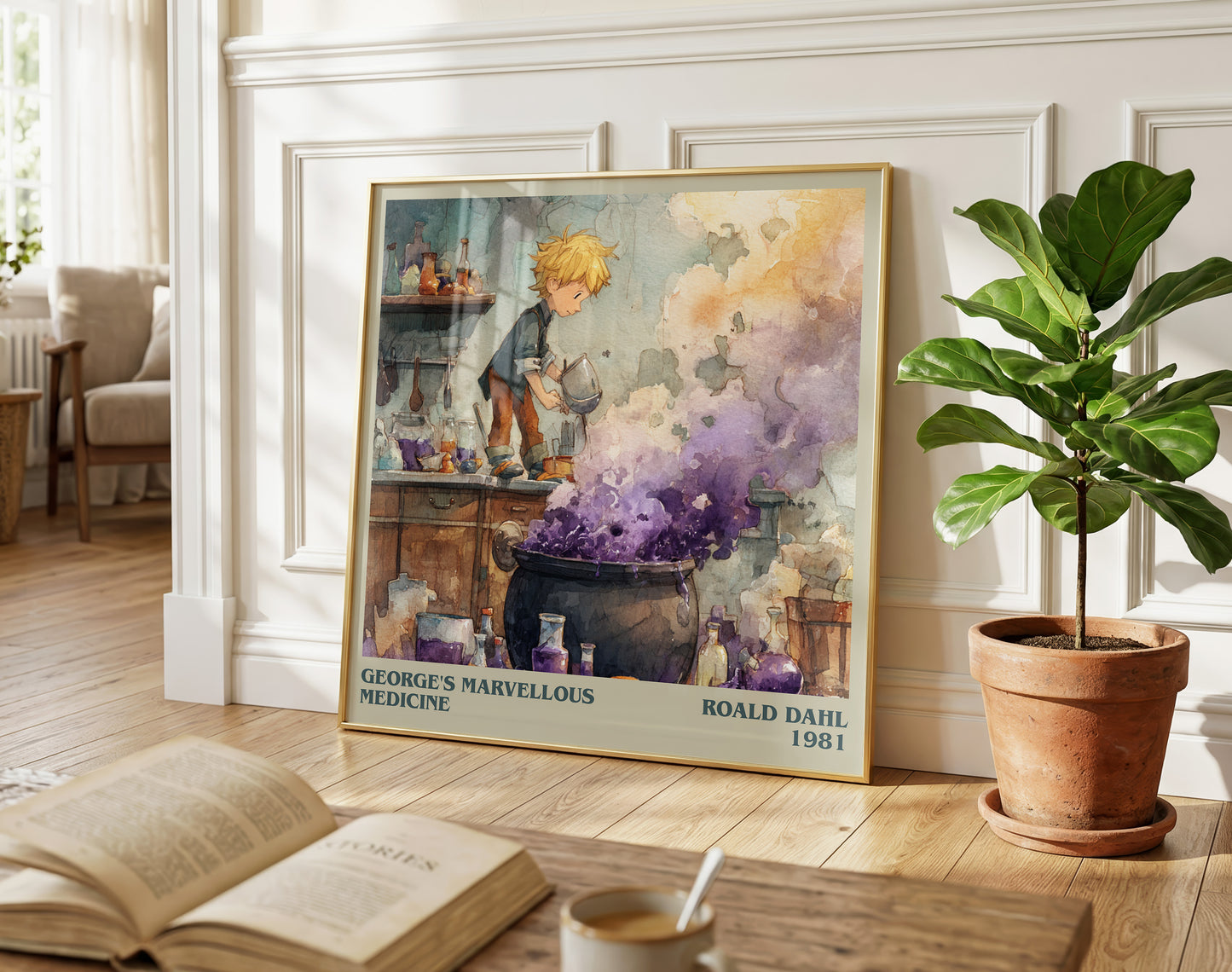 George's Marvellous Medicine by Roald Dahl | Square Bookish Poster | Inspired Fan Art Print | Free Delivery