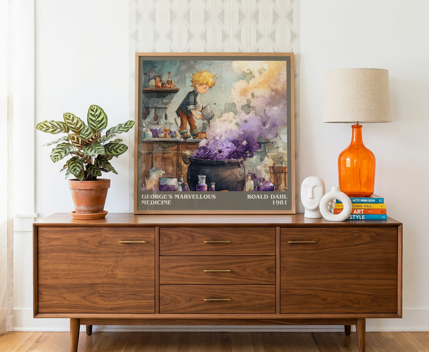 George's Marvellous Medicine by Roald Dahl | Square Bookish Poster | Inspired Fan Art Print | Free Delivery