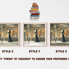 The Witches Literary Art Print by Roald Dahl – Style X, Y and Z square prints side by side – choose your finish