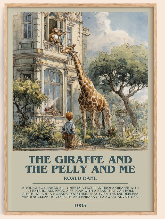 The Giraffe and the Pelly and Me Bookish Wall Art by Roald Dahl