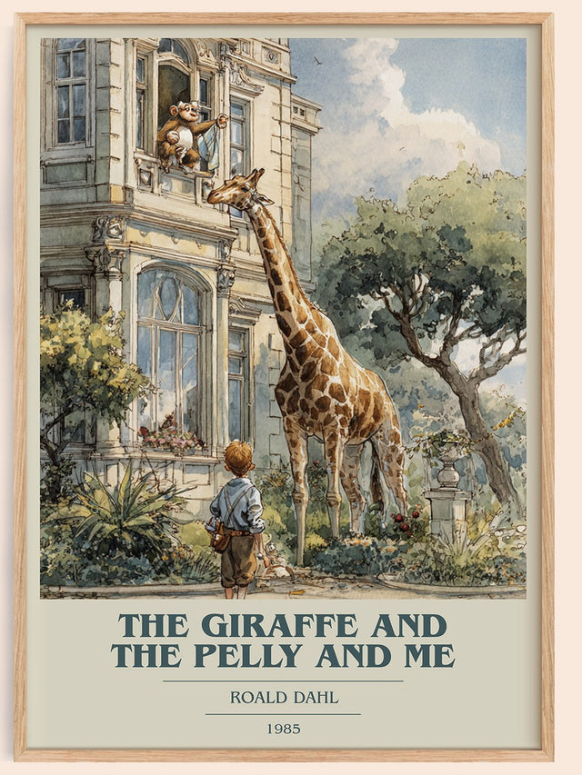 The Giraffe and the Pelly and Me Book Cover Poster by Roald Dahl