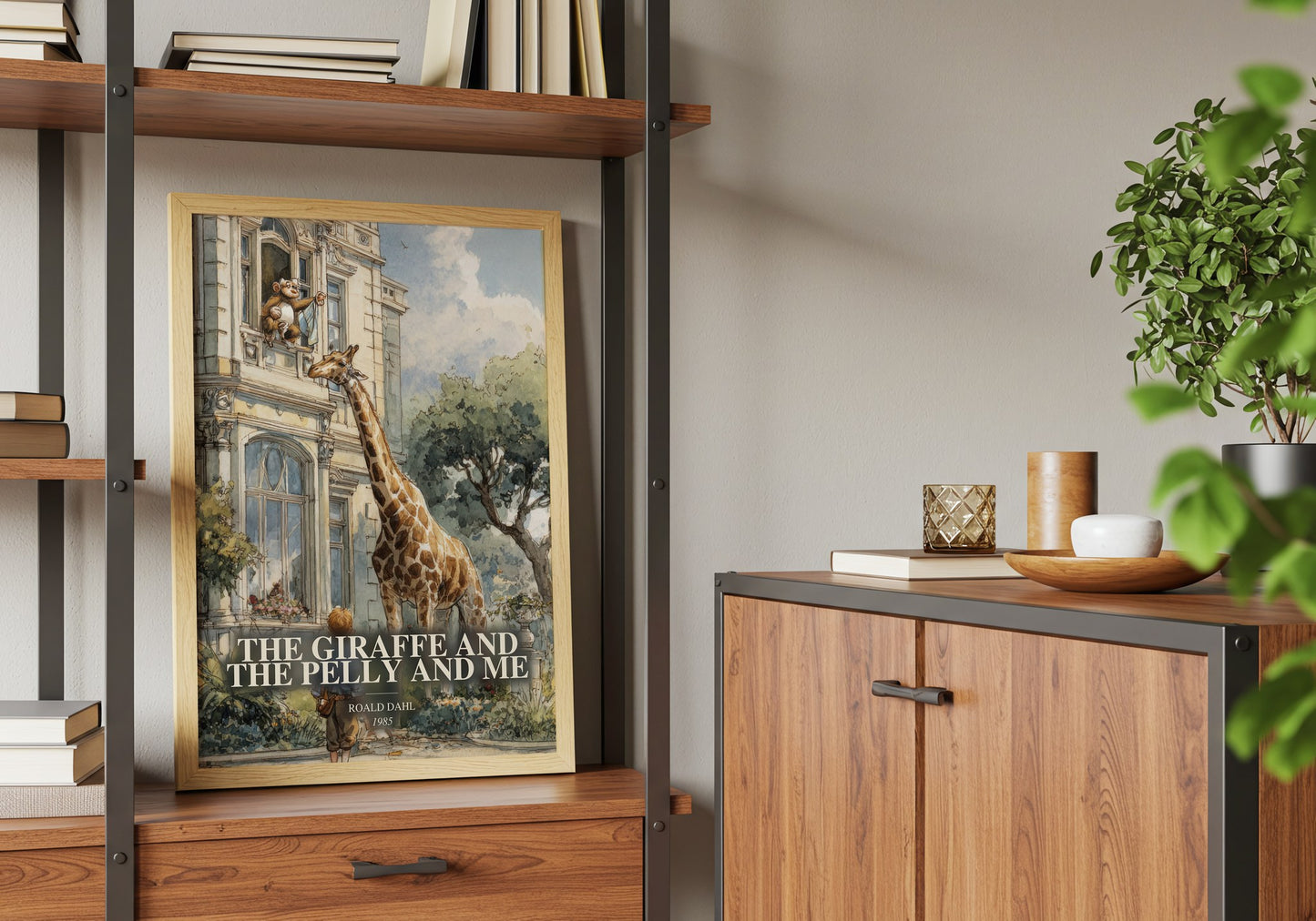 The Giraffe And The Pelly And Me book watercolour illustration paper finish options – matte satin gloss