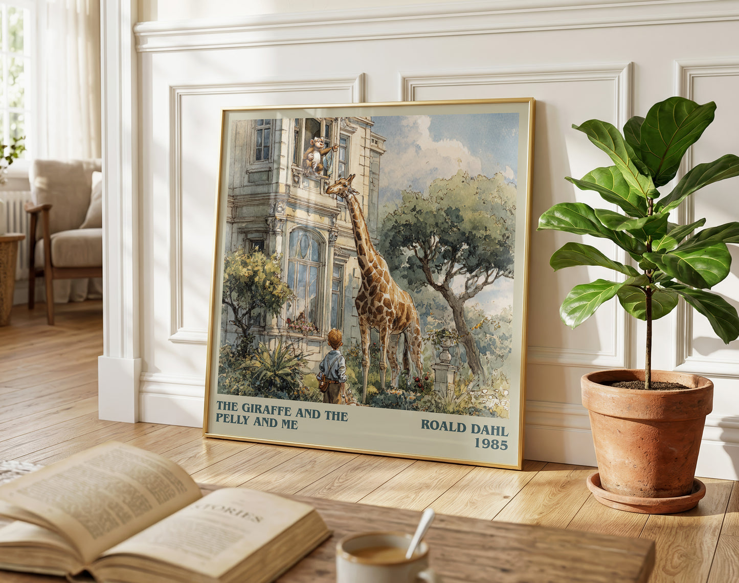 The Giraffe And The Pelly And Me by Roald Dahl | Square Bookish Poster | Inspired Fan Art Print | Free Delivery