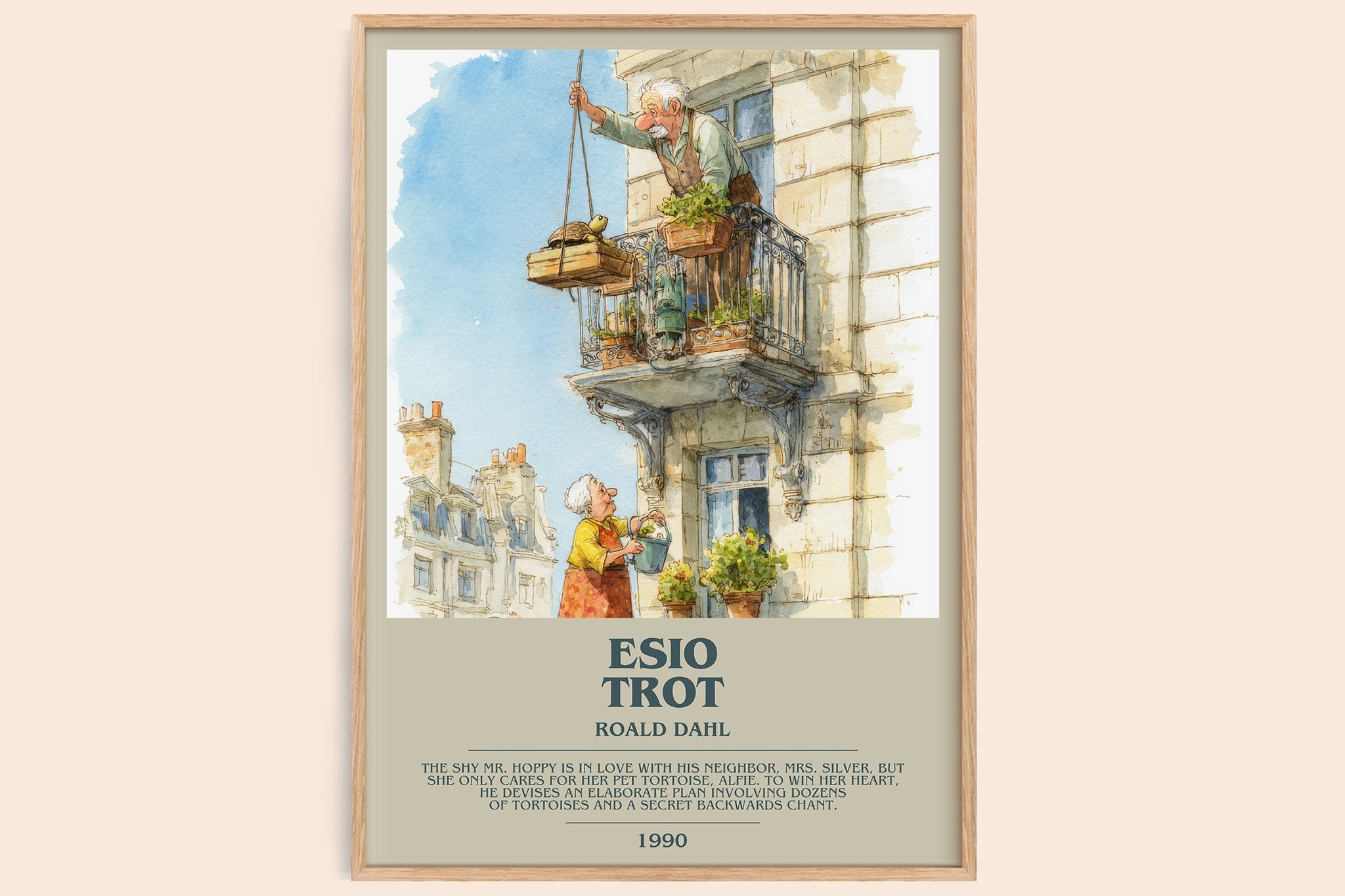 Esio Trot Bookish Wall Art by Roald Dahl