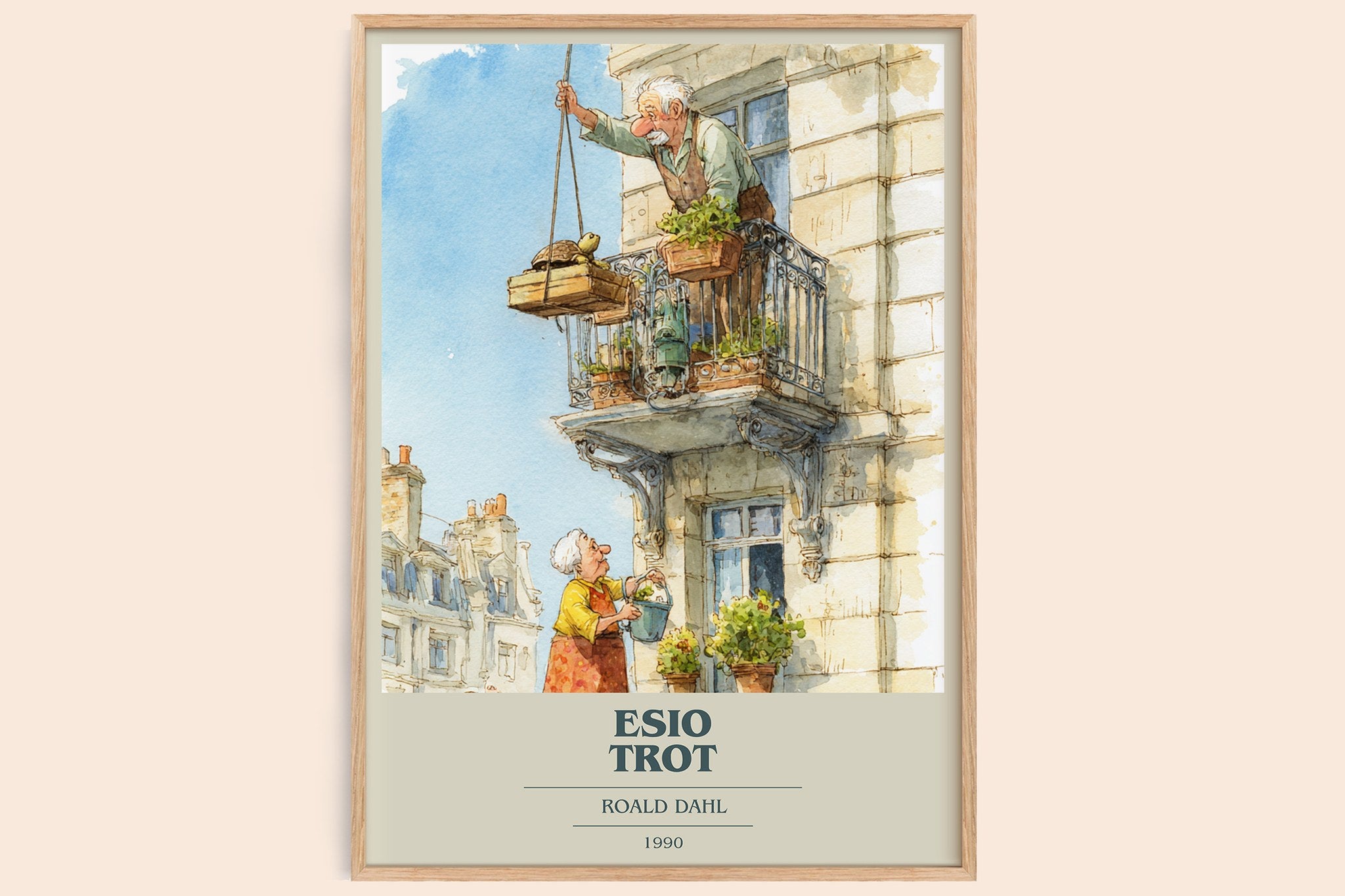 Esio Trot Book Cover Poster by Roald Dahl