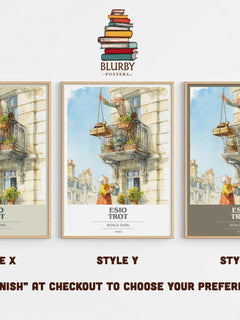 Esio Trot Book Cover Poster by Roald Dahl – Style X, Y and Z side by side – choose your finish