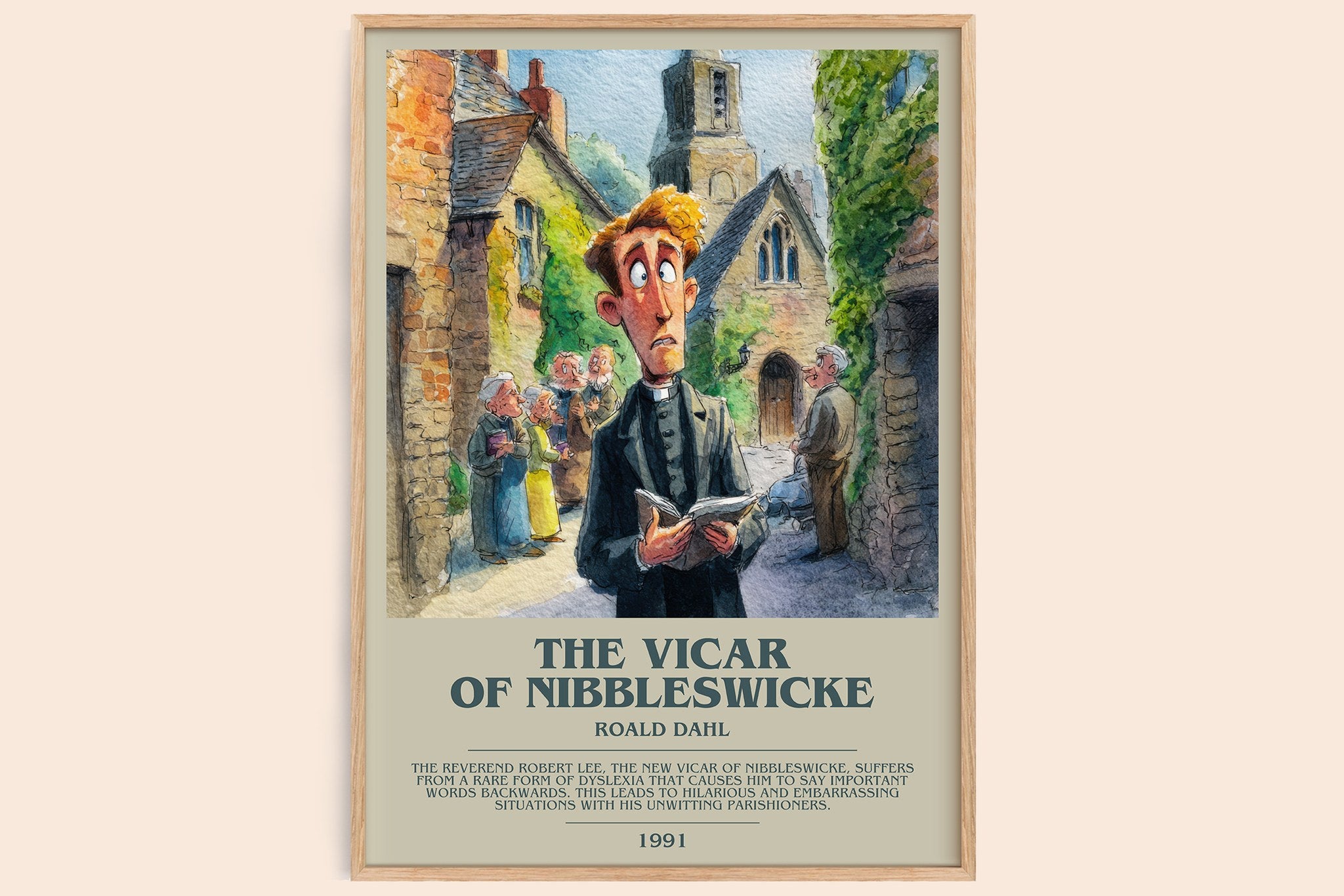 The Vicar of Nibbleswicke Bookish Wall Art by Roald Dahl