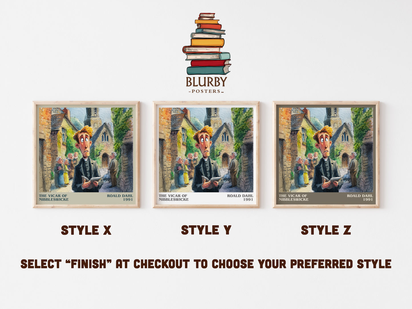 The Vicar Of Nibbleswicke by Roald Dahl | Square Bookish Poster | Inspired Fan Art Print | Free Delivery