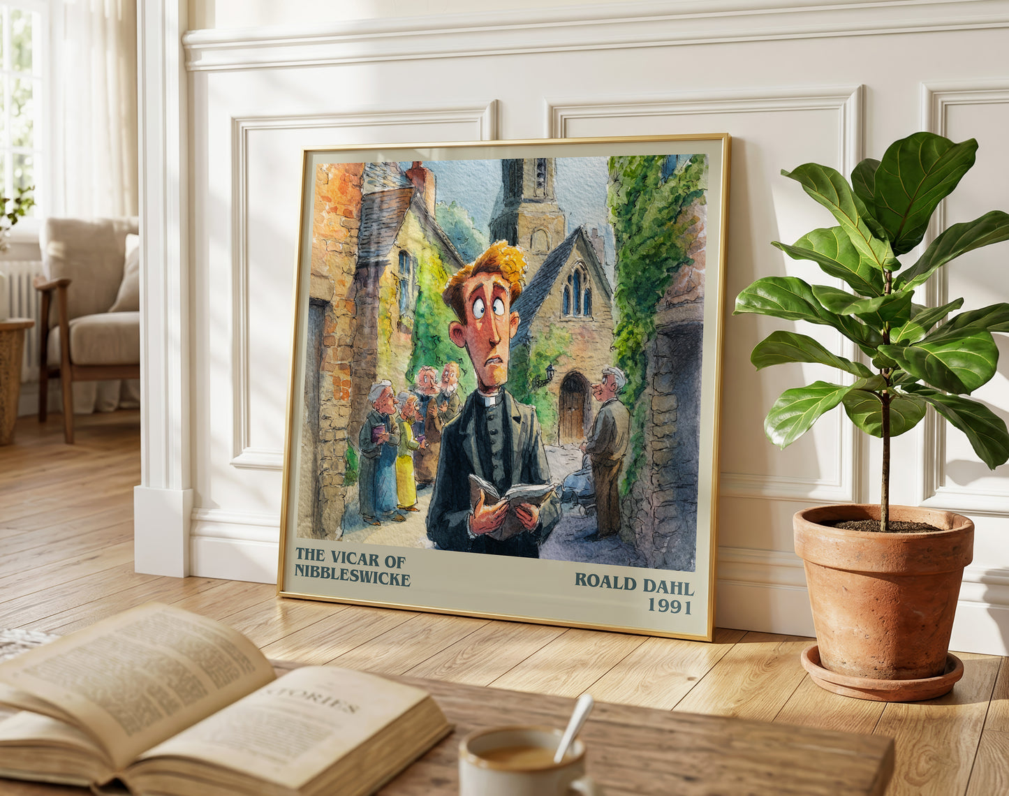The Vicar Of Nibbleswicke by Roald Dahl | Square Bookish Poster | Inspired Fan Art Print | Free Delivery