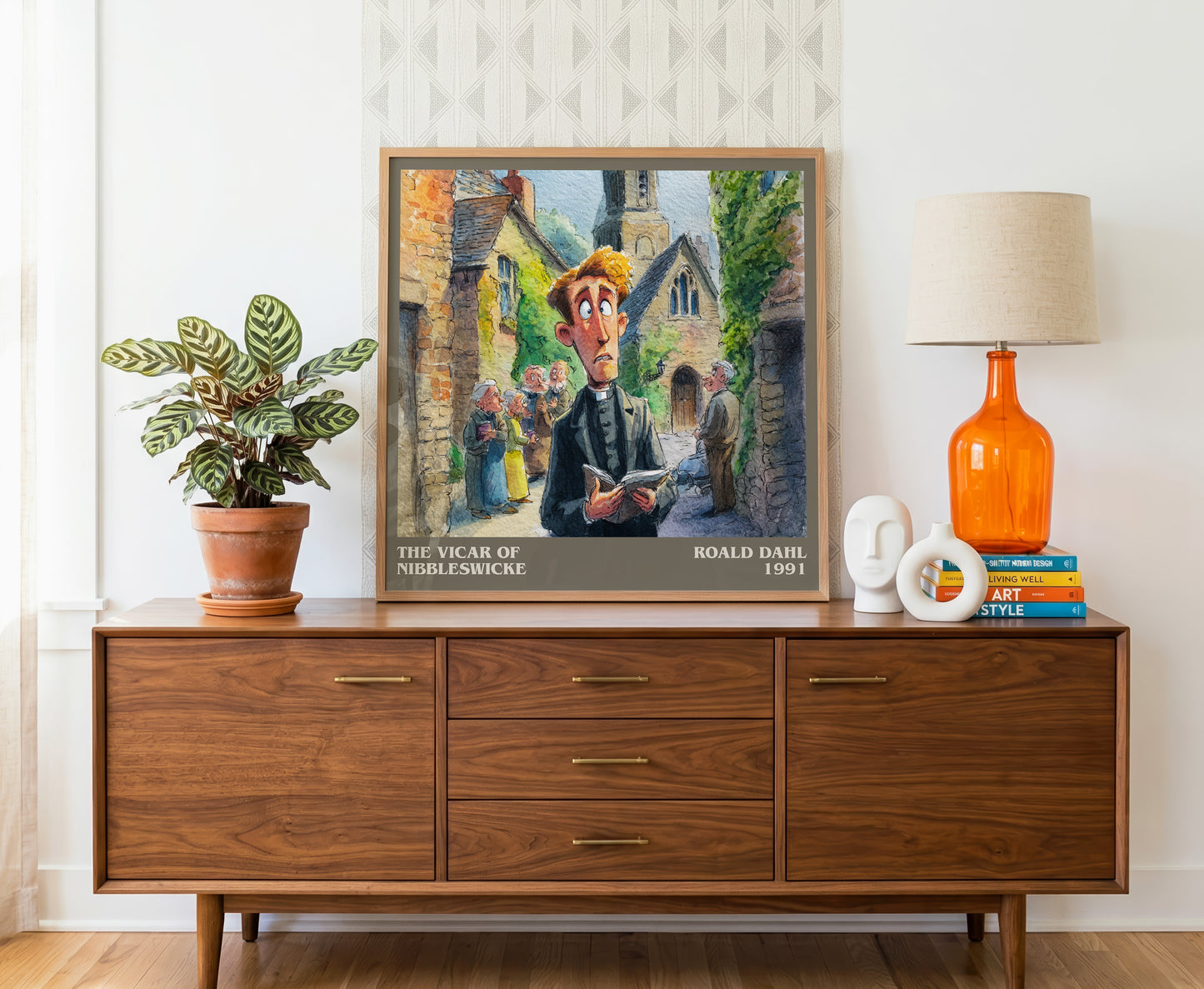 The Vicar Of Nibbleswicke by Roald Dahl | Square Bookish Poster | Inspired Fan Art Print | Free Delivery