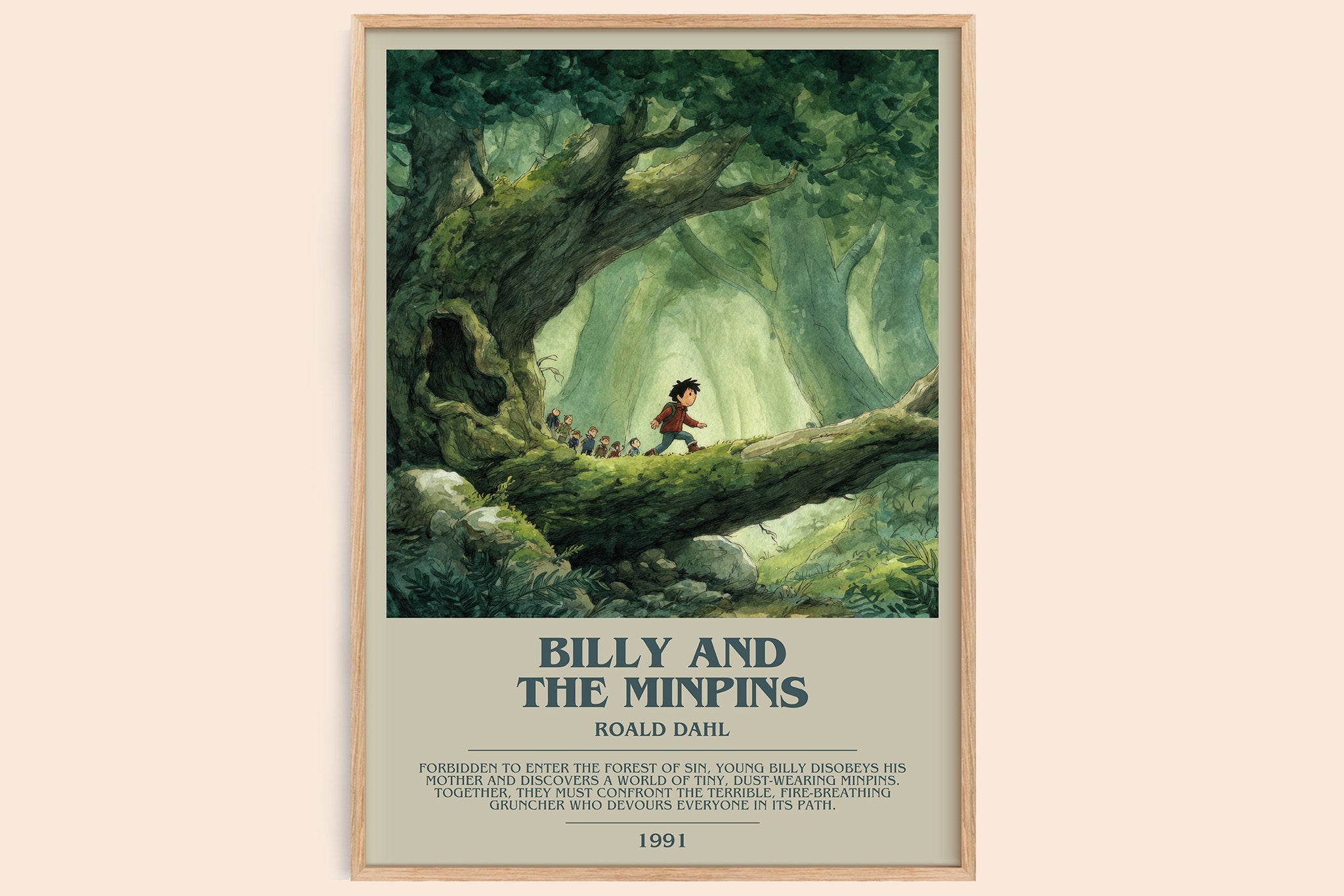 Billy and the Minpins Bookish Wall Art by Roald Dahl