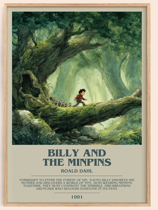Billy and the Minpins Bookish Wall Art by Roald Dahl