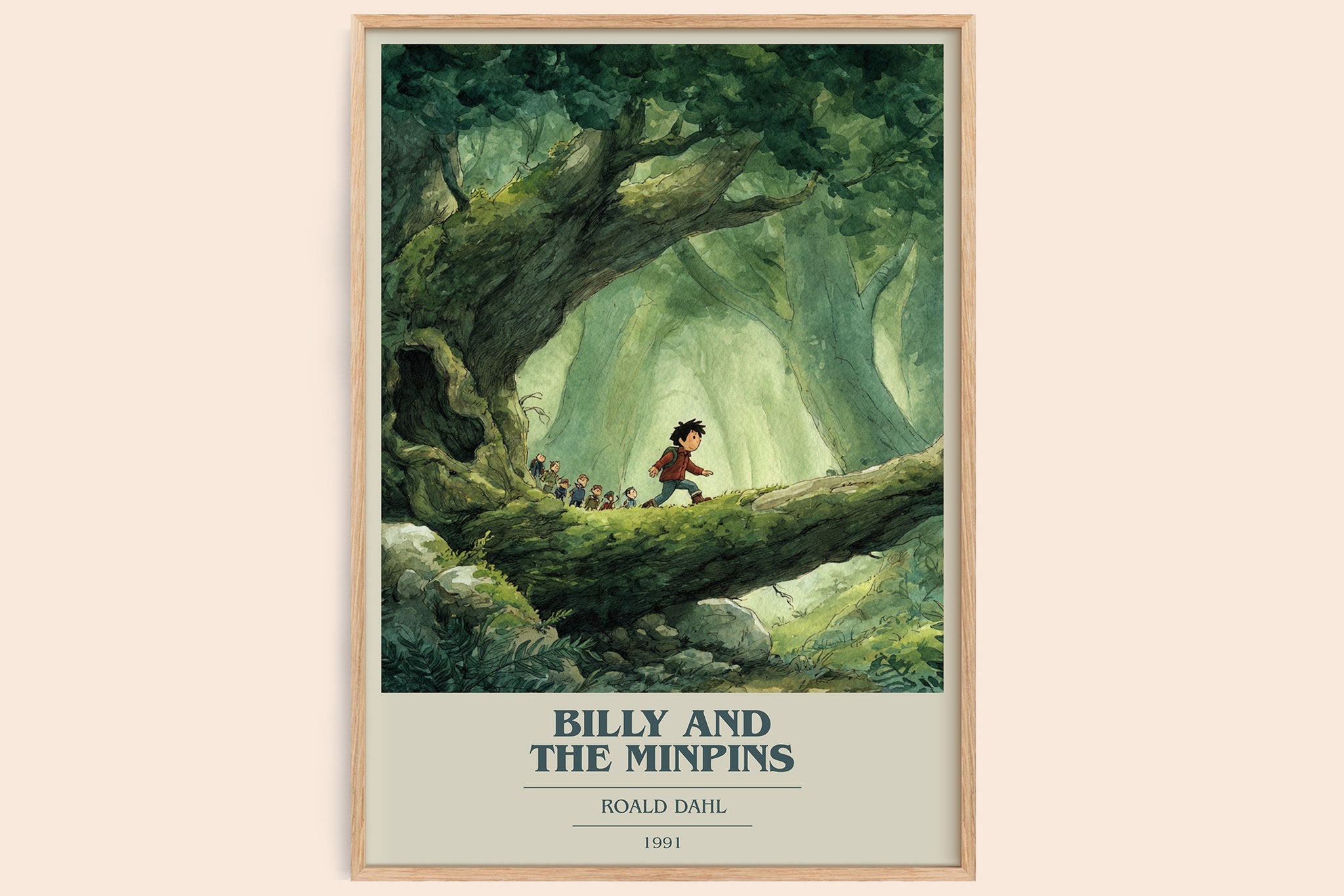 Billy and the Minpins Book Cover Poster by Roald Dahl