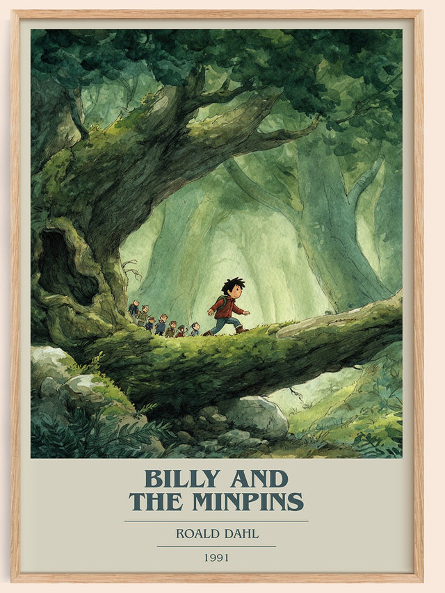 Billy and the Minpins Book Cover Poster by Roald Dahl
