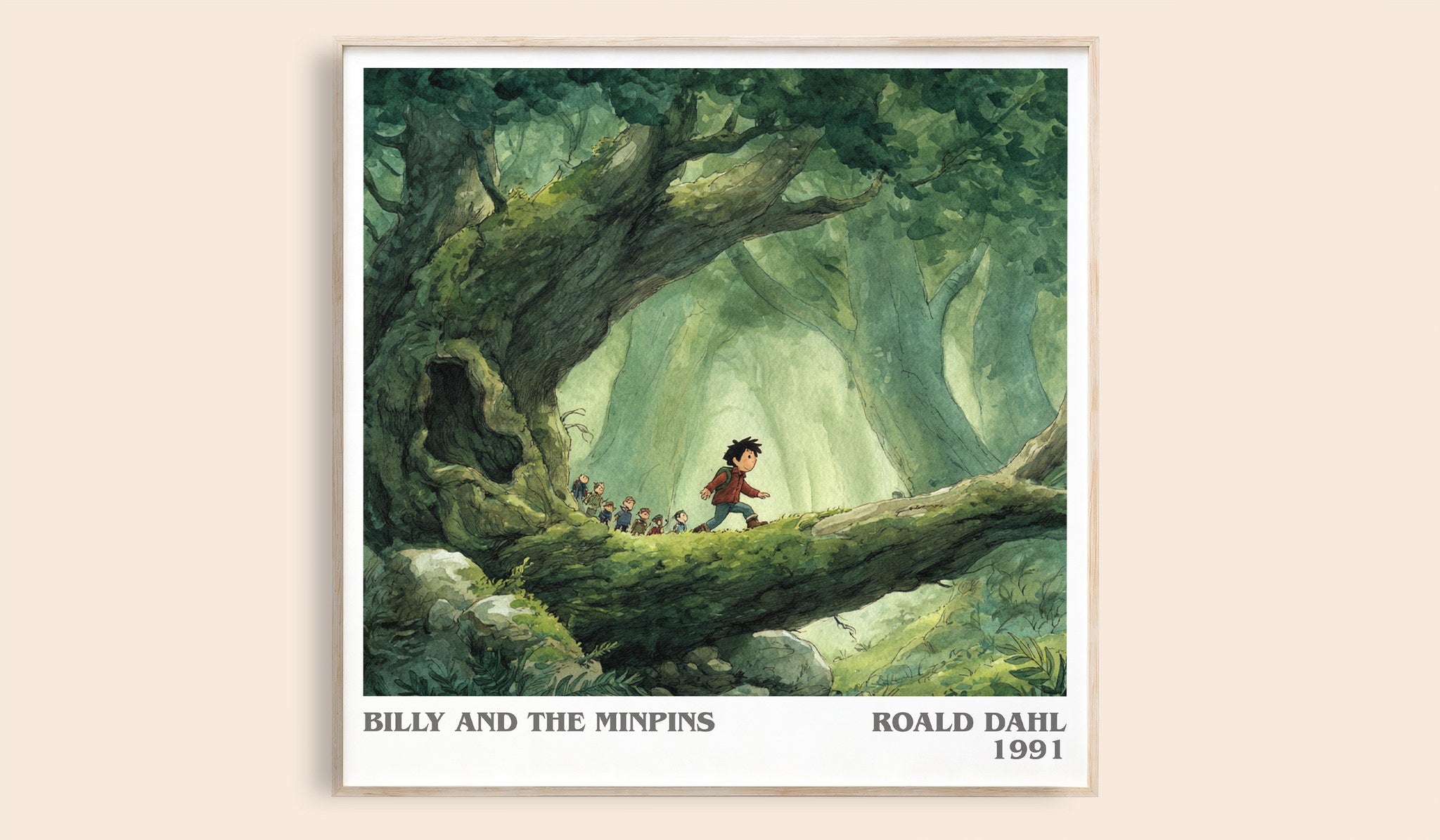 Billy and the Minpins Literary Art Print by Roald Dahl