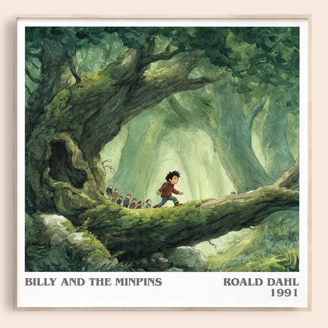 Billy and the Minpins Literary Art Print by Roald Dahl