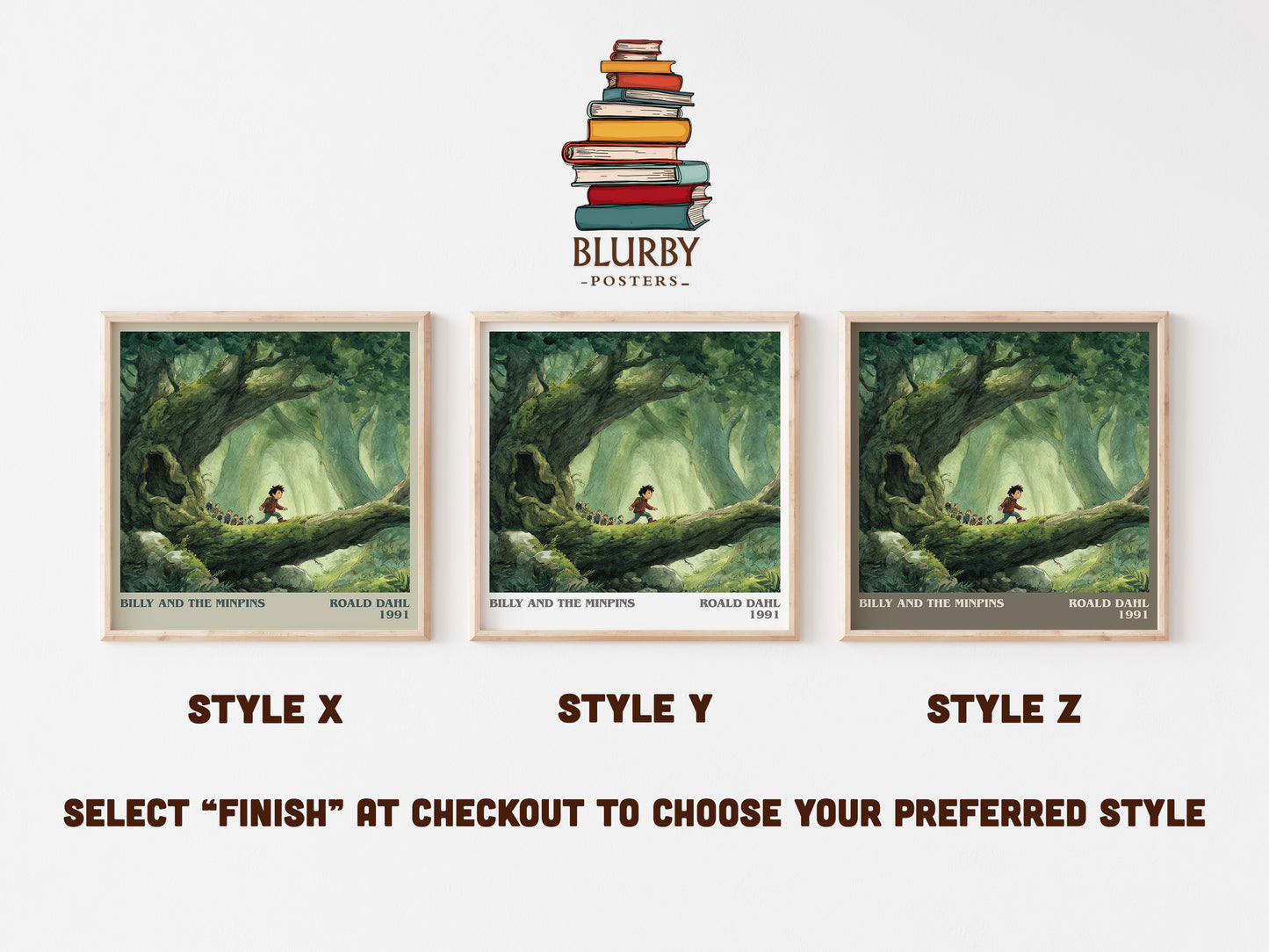 Billy And The Minpins by Roald Dahl | Square Bookish Poster | Inspired Fan Art Print | Free Delivery