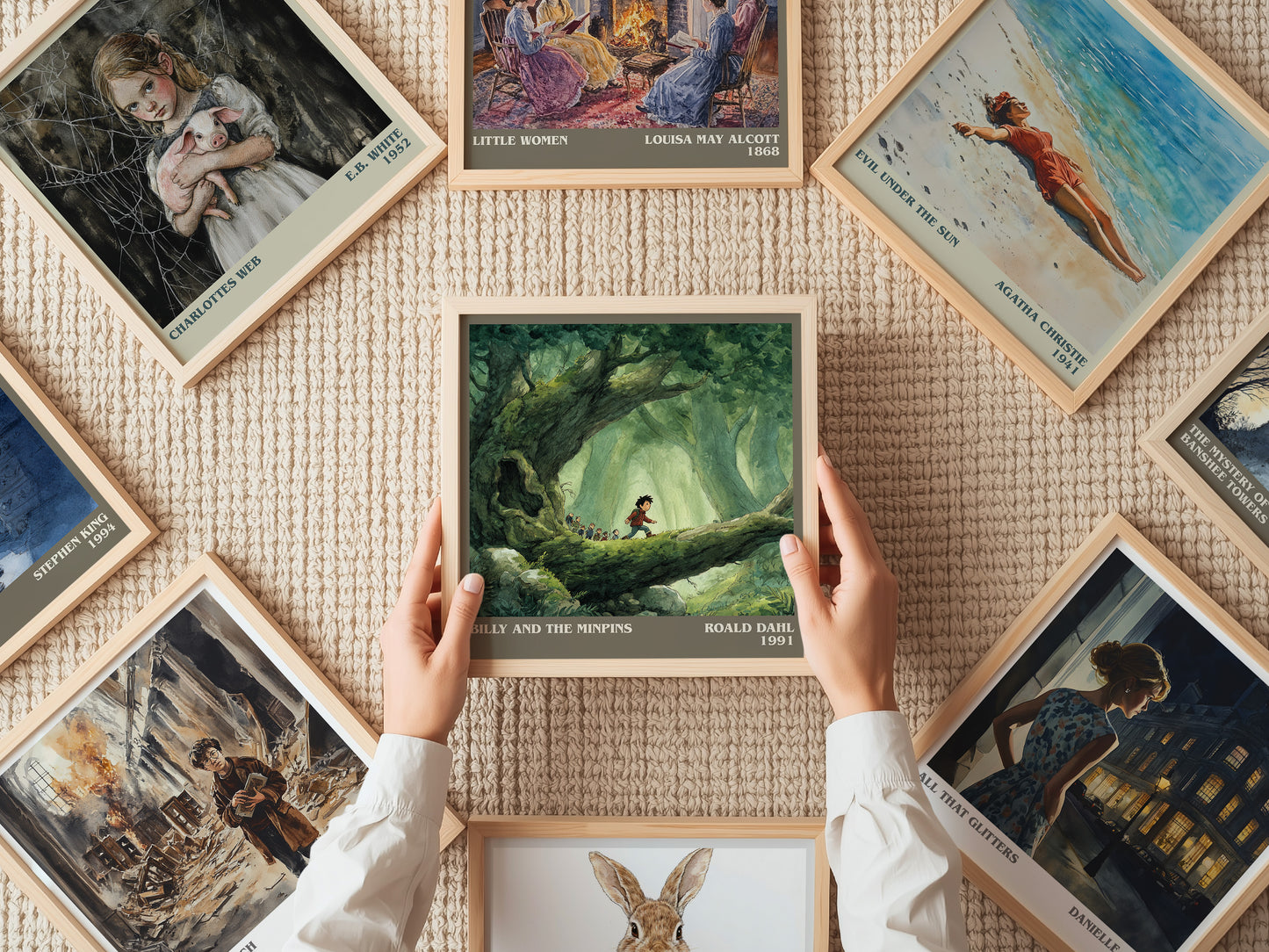 Billy And The Minpins by Roald Dahl | Square Bookish Poster | Inspired Fan Art Print | Free Delivery