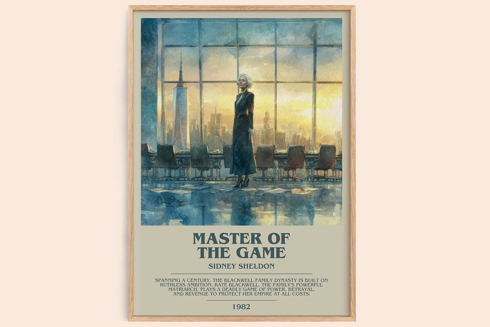 Master of the Game Bookish Wall Art by Sidney Sheldon