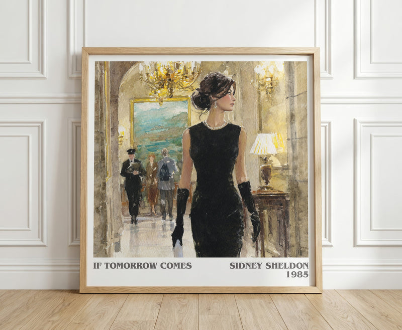 If Tomorrow Comes literary print in frame leaning in hallway – thriller wall art