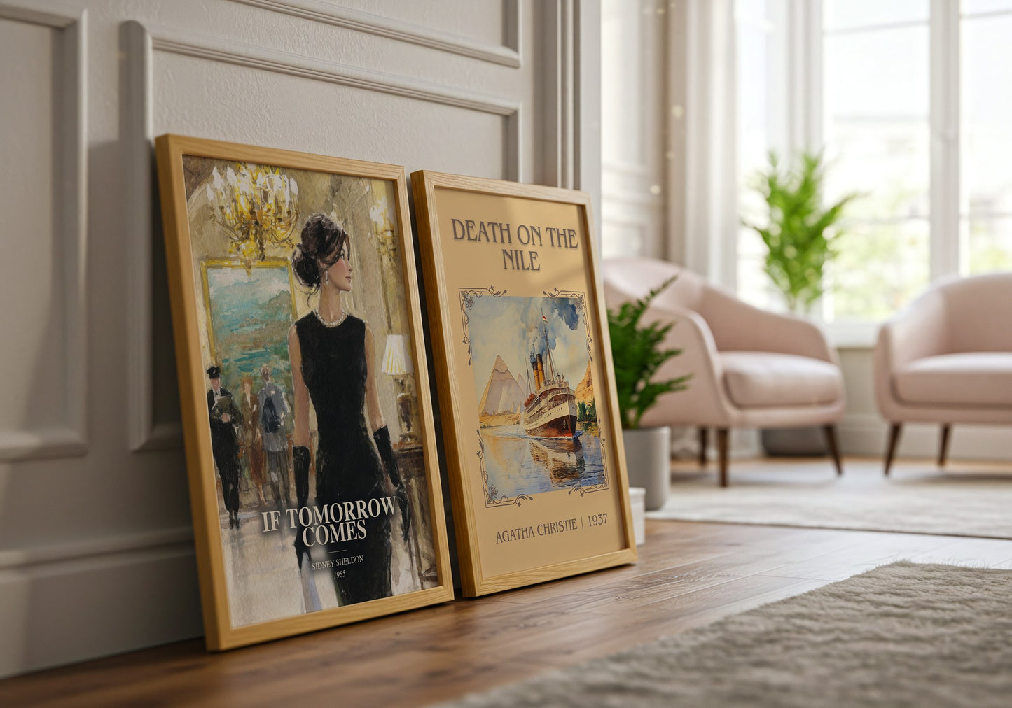 If Tomorrow Comes watercolour print framed by window – literary home decor