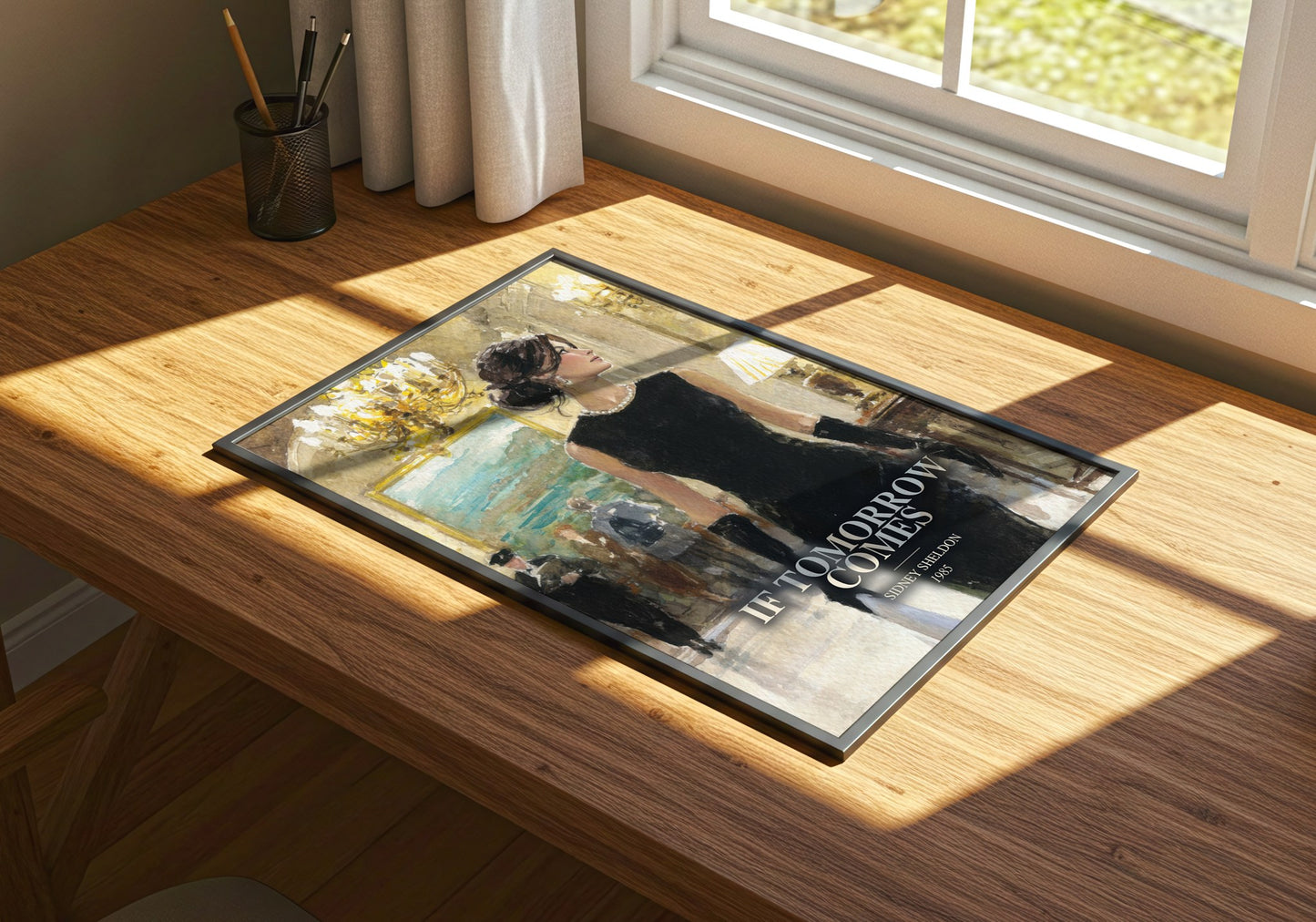 If Tomorrow Comes watercolour book poster framed on wall – thriller wall art