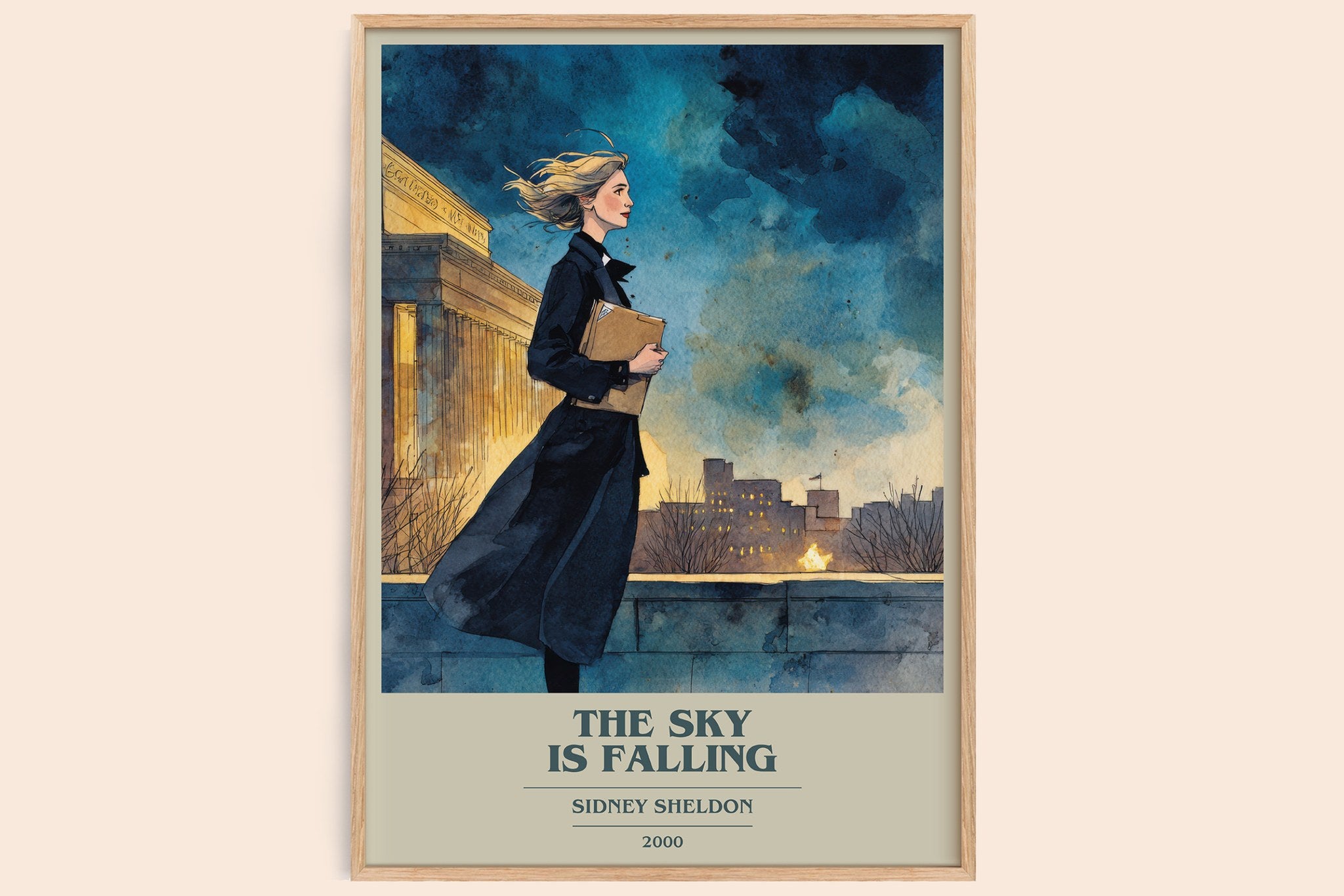 The Sky Is Falling Book Cover Poster by Sidney Sheldon